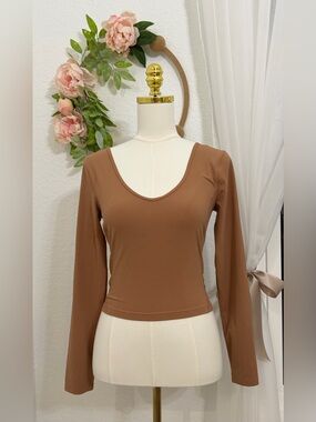 NEW Lululemon Align Long Sleeve Shirt French Press - Light Brown Tan Size 6
